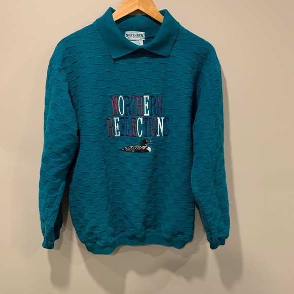Northern Reflections Sweaters - Vintage Northern Reflections Collared Crew Neck